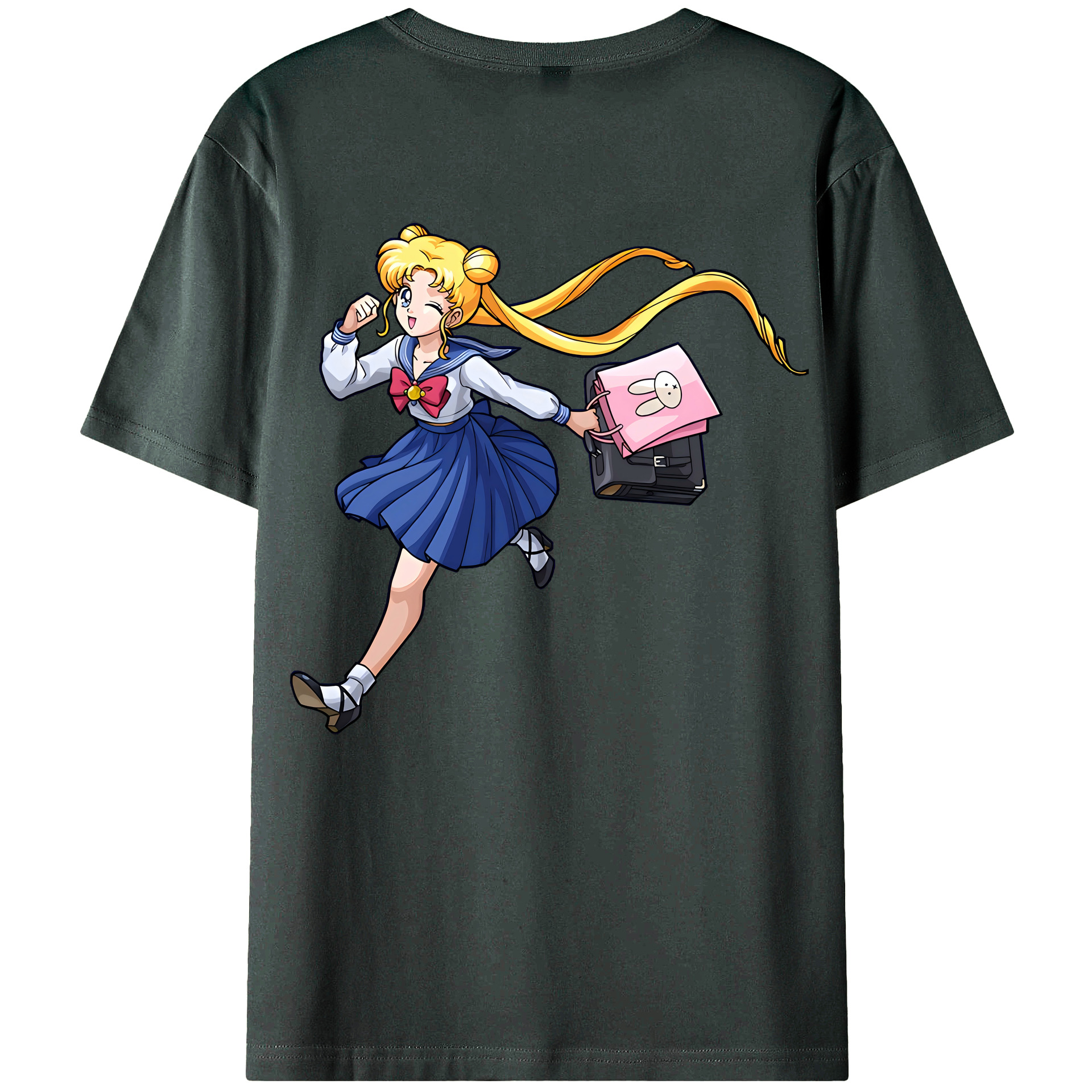 （画像用） 美少女戦士セーラームーン 愛野 美奈子 あいの みなこ Sailor Moon Aino Minako 綿100％ メンズ半袖Tシャツ（バックプリント） 通気性